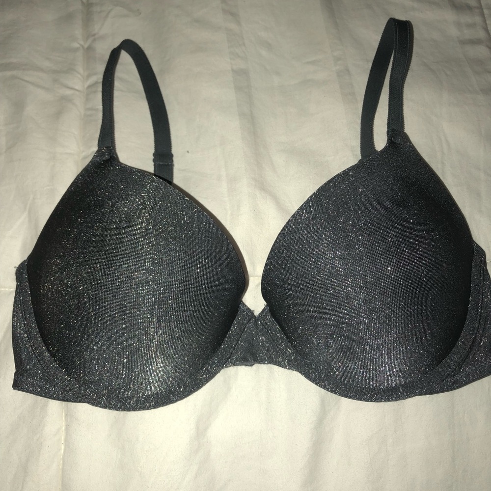 Grey shimmery bra from VS